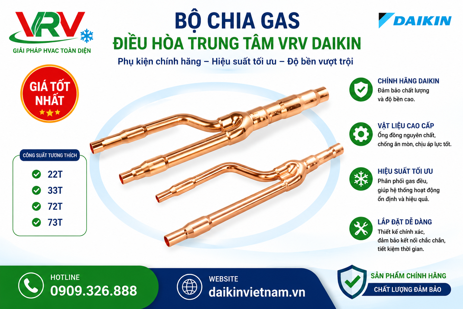 Bộ Chia Gas Điều Hòa Trung Tâm VRV Daikin