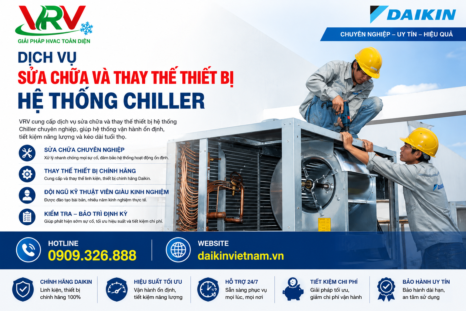 Dịch Vụ Sửa Chữa và Thay Thế Thiết Bị Hệ Thống Chiller