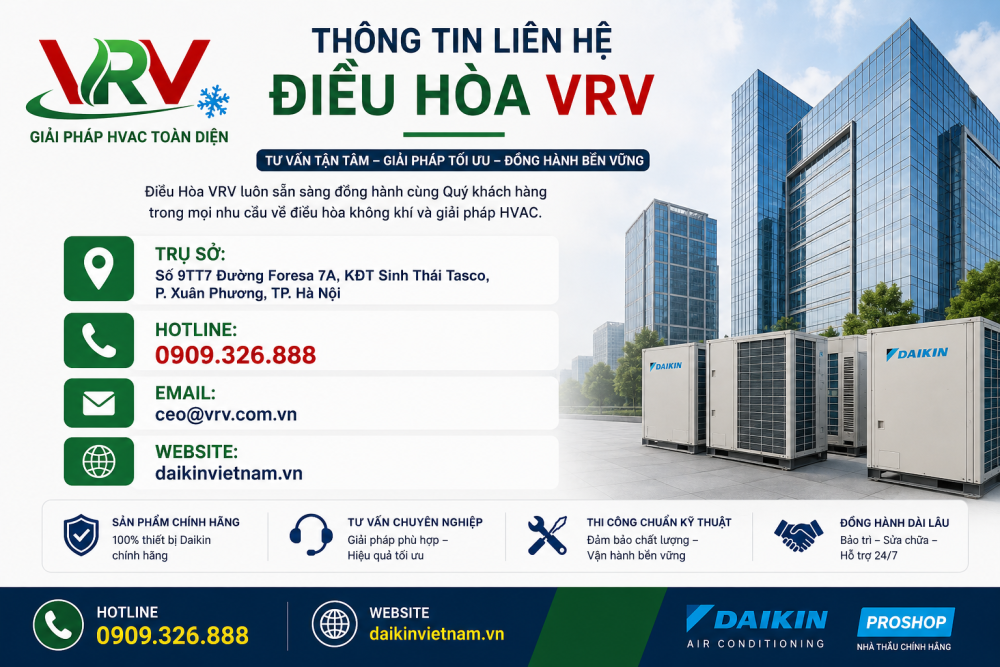 Thông Tin Liên Hệ Điều Hòa VRV